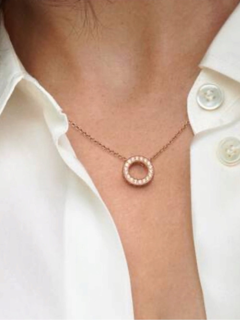 Plunder Jamie Necklace - Gold with Pearl Accents - Picture 2 of 8